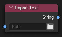 Import Text node.