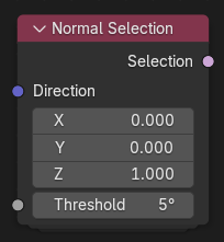 Normal Selection node.