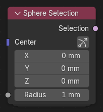 Sphere Selection node.